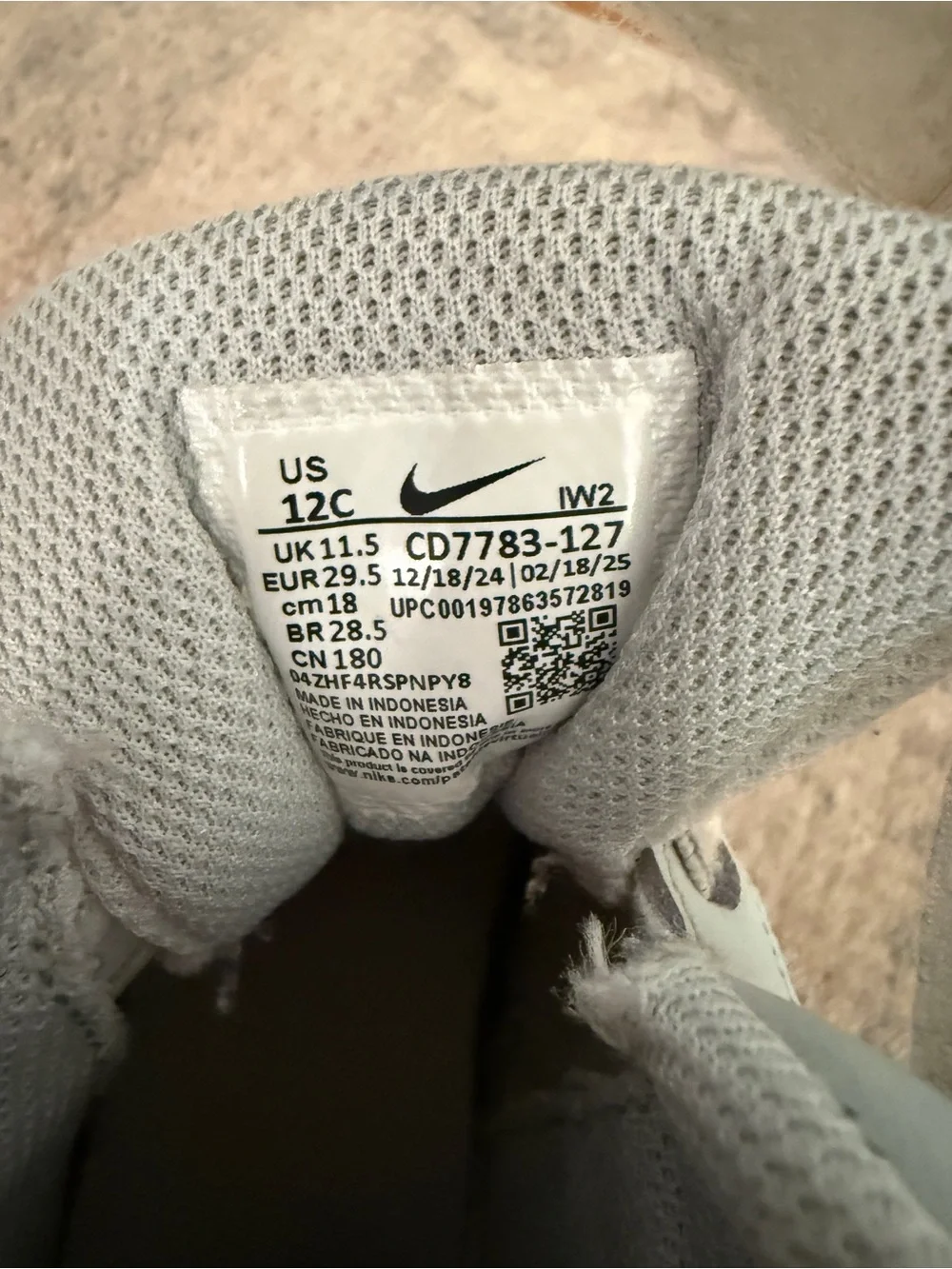 Nike Kids High-Top Sneakers in White and Light Gray